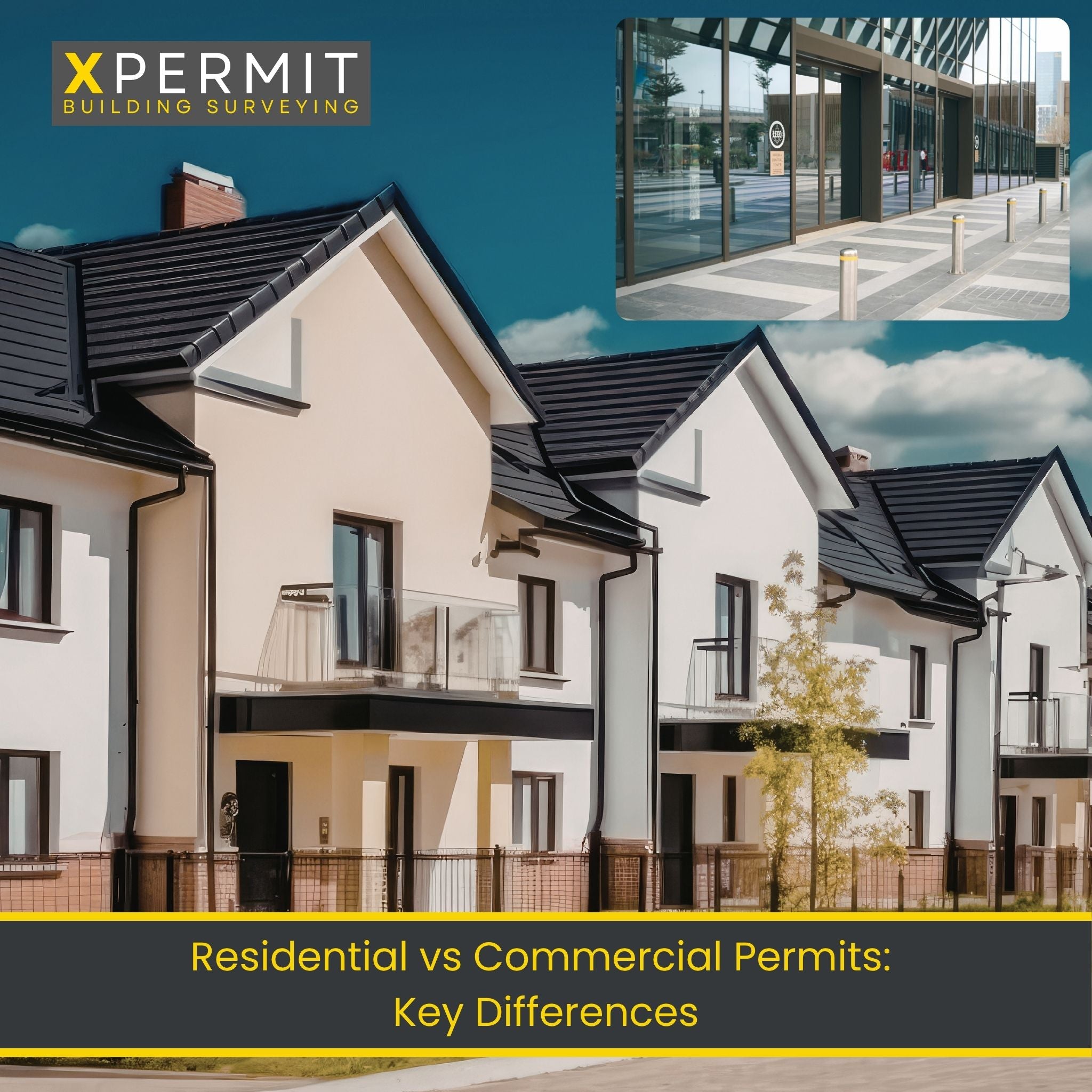 This is an image of Residential Building Permits, versus Commercial building permits. These are all handled by XPermit